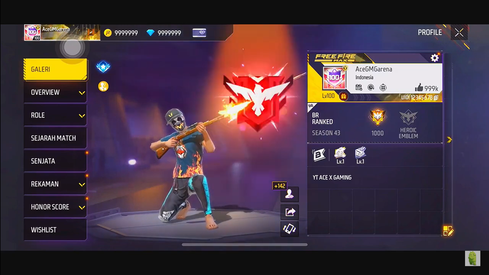 FF Beta Testing APK home screen with new characters